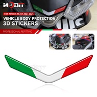 3D Resin Motorcycle Front Fairing Decals Italy Flag Arrow Sticker 3D Emblem Sticker For Aprilia RS 4