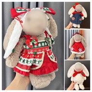 Rabbit Doll Christmas Clothes Dress Up Gift 31cm Cute Shy Rabbit Doll Baby Clothes Cartoon Doll Dres