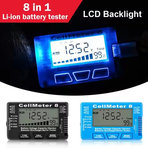 Rc Cellmeter-8 Digital Battery Capacity Checker Lipo Life Li-ion Nicd Nimh Battery Voltage Tester Ch
