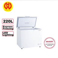 [Free basix installation ] Sharp Chest Freezer 220L SJC218 -White