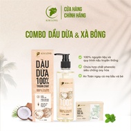 Combo Dầu Dừa + Xà Bông Kim Long Hỗ Trợ Dưỡng Da Dưỡng Tóc Dưỡng Môi 250ml