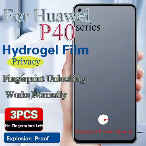 P40Pro+ Privacy Screen Protector For Huawei P40 Pro Hydrogel Film P40Pro Anti-Peeping Soft Fingerpri
