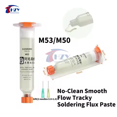 Amaoe M53 M50 10cc No Clean Smooth Flow Tracky Soldering Flux Paste for PCB Mobile Phone Laptops CPU