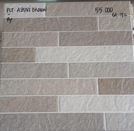 Platinum Azuvi Brown 40 X 40 Keramik Lantai Dinding Kasar Taman Garasi