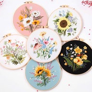 [HEPU] Embroidery materials kit, beginner embroidery kit, flowers, sunflower patterns, adult embroid