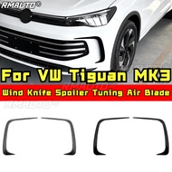 For VW Tiguan MK3 Body Kit Front Bumper Side Splitter Wind Knife Spoiler Tuning Air Blade Car Access
