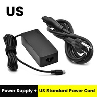 65w Type-C แล็ปท็อปอะแดปเตอร์ชาร์จไฟ + สาย AC เหมาะสําหรับ Lenovo Dell Asus USB-C 65W ชาร์จ Type-C โ