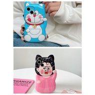 Cartoon Rental Girl/Dingdang Cat Suitable for Apple 15 Phone Case 15 ProMax Creative iPhone 14 New iPhone 13 Full Package 14 ProMax Silicone 12 ProMax Soft Case