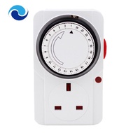 24-Hour Segmented Timer Switch-Energy-Saving Plug Timer Socket Kit-with Programmable Time Controller
