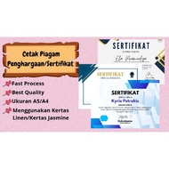 Print Charter Certificate/ A5 size/ A4