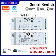 Tuya 7-32V/85-265V WIFI Relay Switch Module Smart Life APP Wireless Switch Module 2CH