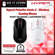 HyperX Pulsefire Haste 2 - Wireless Gaming Mouse (Black / White) (6N0B0AA / 6N0A9AA)