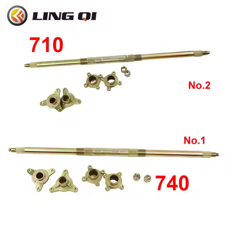 LING QI 710mm 740mm Go Kart Rear Axle Shaft Assembly Wheel Brake Kit Master For Mini Kids Go Buggy A