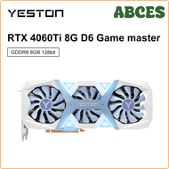 ABCES การ์ดจอ2023 YESTON ใหม่สำหรับเล่นเกม GDDR6 Rtx 4060 Ti 8G การ์ดจอ Nvidia GPU การ์ดจอ8Pin 128บิ