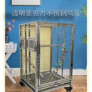 HY-6/Bird Cage Metal Bird Cage Xuanfeng Tiger Skin Peony Bird Cage Parrot Cage Big Brother Bird Cage Group Cage Breeding