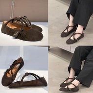 Niche ALAIA Retro Round Toe Mary Jane Shoes - True Leather Comfortable Flats