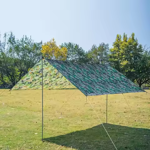 Outdoor Shelter Ultralight Tarp Camping Survival Sun Shelter Beach Rain Waterproof Mat Awning Shelte