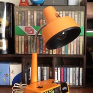 日本 昭和 東芝 Clotty 橘色 翻頁鐘 桌燈 復古 夜燈 時鐘 擺飾