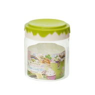 HIJAU Glass Candy Jar Green Color Type Gb471 Height 12.5cm diameter 10cm Cake Holder With simple Des