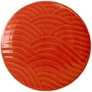 Awasaka FT-579 Lid Only, Red Orange, Lid Only, Diameter Approx. 4.3 x Height 0.6 inches (11 x 1.5 cm