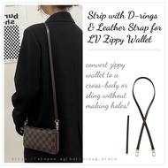 LV Zippy Long Wallet 🔁 Convert to cross-body with Strip, strap & chain