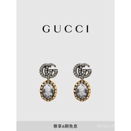 Gujia GUCCI GUCCI Imitation Crystal Double G Earrings
