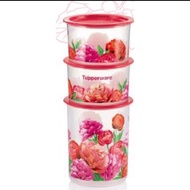 Tupperware Blooming Peonies One touch set 3 Pcs
