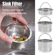 YESPERY Kitchen Sink Filter Stainless Steel Mesh Sink Strainer Filter Bathroom Sink Strainer Drain Hole Filter Trap Waste Screen