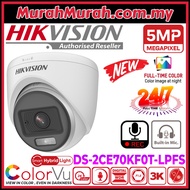 HIKVISION ColorVu 5MP Indoor Dome TVI Camera 5.0MP HIK DS-2CE70KF0T-LPFS Super HD CCTV Full Time Col