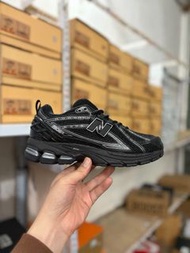 New Balance 1906R Full Black Mesh Metallic Silver Retro Sneakers