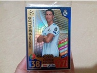 朗拿度 (不議價) c朗拿度足球卡 (成包卡未開一包) topps match attax 足球卡 c朗拿度 Ronaldo 皇家馬德里 足球卡閃卡 球員閃卡 Trading card game c7