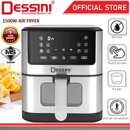 DESSINI ITALY 8L Electric Air Fryer Convection Oven Toaster Timer Oil Free Roaster Breakfast Machine