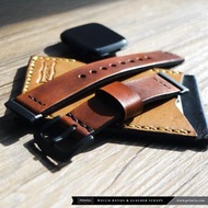 🇭🇰 FREE DELIVERY ✨ Fitbit SENSE / VERSA 3 真牛皮錶帶 COFFEE BROWN Saddle Leather Straps 👉 primria.com