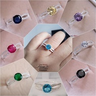 cincin perempuan original silver 925 permata, cincin perempuan perak 925 permata, silver 925 women ring with stone cz