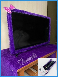 Bando Tv Led 17 - 32 Dan 40 - 43 Inch Terbaru 1 Set Taplak Meja Tv Dan Sarung Remote Bulu Rasfur Tap