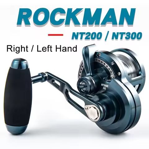 Lurekiller Metal Jigging Reel NT200HG/NT300HG Saltwater Fishing Reels 6.2:1 Max Drag 30KG Heavy Duty