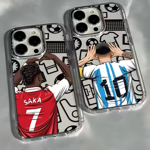 Cartoon Football Number CR7 Phone Case For iPhone 17 16e 16 15 14 13 12 11 mini Pro Max X XR XSMAX 8