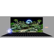 3d painting. stickers for aquariums, arowana fish tanks (back painting)