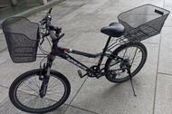 YOMANX 女式單車,24in, 6段速, 車後貨架,前後單車籃, luggage rack. 外賣單車