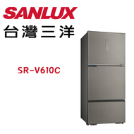 【SANLUX台灣三洋】SR-V610C 606公升變頻三門鏡面鋼板電冰箱(含基本安裝)
