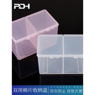 Tattoo Cotton Pad Storage Box Transparent Manicure Cotton Pad Box Makeup Remover Cotton Cotton Pad S