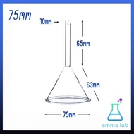 Funnel กรวยแก้ว Glass Funnel  กรวยเทสารเคมี กรวยห้องทดลอง กรวยวิทยาศาสตร์ กรวย ห้องทดลอง 6cm 7.5cm 9