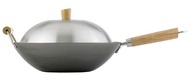 Helen Chen s Asian Kitchen 14-inch Carbon Steel Flat Bottom Lidded Wok Set