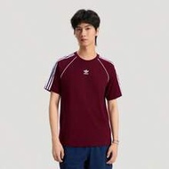 เสื้อยืดแขนสั้น Adidas SST สำหรับผู้ชาย ทรงหลวม ผ้าถักคอตตอนแท้ ลายแถบ แบบสวมหัว สไตล์ลำลองสปอร์ต สี