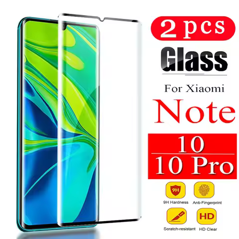 2Pcs for xiaomi mi note 10 pro cc9e cc9 pro 9T 9 se lite pro tempered glass phone screen protector p