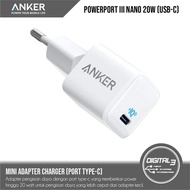 Anker Powerport Iii Nano 20w Iq 3.0 Usb-c Wall Cha