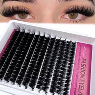 240pcs/216pcs/192pcs/168pcs/144pcs 8D Luxury Fluffy DIY Cluster Lashes - 10-20mm Mixed Length Eyelas
