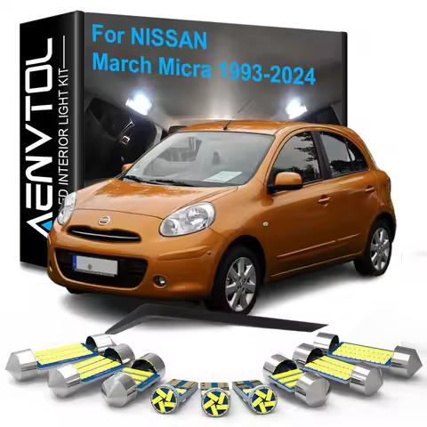 8pcs Car LED Interior Lights Canbus For Nissan March Micra K11 K12 K13 K14 1993-2024 Auto Dome Readi