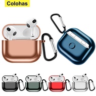 Case for Airpods 3 Generations Luxury Tpu Electroplating Protective Cover for AP Airpods 3 Earone essories with Hook