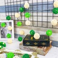 創意燈飾 籐球燈串 插座款 綠意盎然 長度3M LED氣氛燈 聖誕節